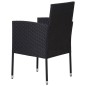 vidaXL Juego de comedor para jardín de 5 piezas negro vidaXL Juego de comedor para jardín de 5 piezas negro