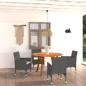 vidaXL Juego de comedor para jardín de 5 piezas negro vidaXL Juego de comedor para jardín de 5 piezas negro