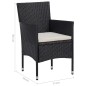 vidaXL Juego de comedor para jardín de 5 piezas negro vidaXL Juego de comedor para jardín de 5 piezas negro