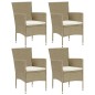 vidaXL Juego de comedor para jardín de 5 piezas beige vidaXL Juego de comedor para jardín de 5 piezas beige