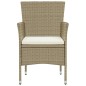 vidaXL Juego de comedor para jardín de 5 piezas beige vidaXL Juego de comedor para jardín de 5 piezas beige