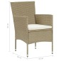vidaXL Juego de comedor para jardín de 5 piezas beige vidaXL Juego de comedor para jardín de 5 piezas beige