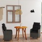 vidaXL Juego de comedor para jardín 3 piezas gris oscuro vidaXL Juego de comedor para jardín 3 piezas gris oscuro