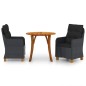 vidaXL Juego de comedor para jardín 3 piezas gris oscuro vidaXL Juego de comedor para jardín 3 piezas gris oscuro