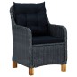 vidaXL Juego de comedor para jardín 3 piezas gris oscuro vidaXL Juego de comedor para jardín 3 piezas gris oscuro