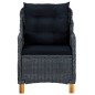 vidaXL Juego de comedor para jardín 3 piezas gris oscuro vidaXL Juego de comedor para jardín 3 piezas gris oscuro