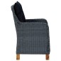 vidaXL Juego de comedor para jardín 3 piezas gris oscuro vidaXL Juego de comedor para jardín 3 piezas gris oscuro