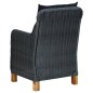 vidaXL Juego de comedor para jardín 3 piezas gris oscuro vidaXL Juego de comedor para jardín 3 piezas gris oscuro