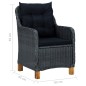 vidaXL Juego de comedor para jardín 3 piezas gris oscuro vidaXL Juego de comedor para jardín 3 piezas gris oscuro