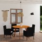 vidaXL Juego de comedor para jardín de 5 piezas negro vidaXL Juego de comedor para jardín de 5 piezas negro