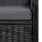 vidaXL Juego de comedor para jardín 3 piezas negro vidaXL Juego de comedor para jardín 3 piezas negro