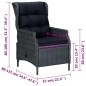 vidaXL Juego de comedor dejardín 5 piezas gris oscuro vidaXL Juego de comedor dejardín 5 piezas gris oscuro