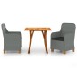 vidaXL Juego de comedor para jardín 3 piezas gris claro vidaXL Juego de comedor para jardín 3 piezas gris claro