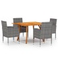 vidaXL Juego de comedor para jardín 5 piezas gris antracita vidaXL Juego de comedor para jardín 5 piezas gris antracita