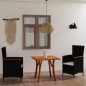 vidaXL Juego de comedor para jardín 3 piezas negro vidaXL Juego de comedor para jardín 3 piezas negro