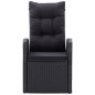 vidaXL Juego de comedor para jardín 5 piezas negro vidaXL Juego de comedor para jardín 5 piezas negro