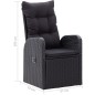 vidaXL Juego de comedor para jardín 5 piezas negro vidaXL Juego de comedor para jardín 5 piezas negro