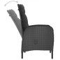 vidaXL Juego de comedor de jardín de 5 piezas negro vidaXL Juego de comedor de jardín de 5 piezas negro