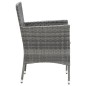vidaXL Juego de comedor para jardín de 5 piezas gris vidaXL Juego de comedor para jardín de 5 piezas gris