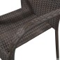 vidaXL Juego de comedor para jardín 5 piezas marrón vidaXL Juego de comedor para jardín 5 piezas marrón