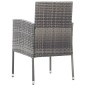 vidaXL Juego de comedor para jardín 5 piezas gris antracita vidaXL Juego de comedor para jardín 5 piezas gris antracita