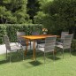 vidaXL Juego de comedor para jardín de 7 piezas gris vidaXL Juego de comedor para jardín de 7 piezas gris