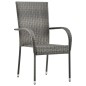 vidaXL Juego de comedor para jardín de 7 piezas gris vidaXL Juego de comedor para jardín de 7 piezas gris