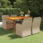 vidaXL Juego de comedor para jardín 5 piezas marrón vidaXL Juego de comedor para jardín 5 piezas marrón