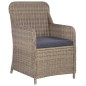 vidaXL Juego de comedor para jardín 5 piezas marrón vidaXL Juego de comedor para jardín 5 piezas marrón