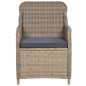 vidaXL Juego de comedor para jardín 5 piezas marrón vidaXL Juego de comedor para jardín 5 piezas marrón