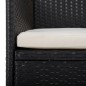 vidaXL Juego de comedor para jardín de 5 piezas negro