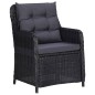 vidaXL Juego de comedor para jardín 5 piezas negro vidaXL Juego de comedor para jardín 5 piezas negro