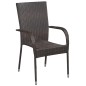 vidaXL Juego de comedor de jardín de 7 piezas marrón vidaXL Juego de comedor de jardín de 7 piezas marrón