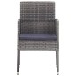 vidaXL Juego de comedor para jardín 7 piezas gris antracita vidaXL Juego de comedor para jardín 7 piezas gris antracita
