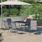 vidaXL Juego de comedor para jardín 7 piezas acero gris antracita vidaXL Juego de comedor para jardín 7 piezas acero gris antracita