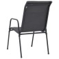 vidaXL Juego de comedor para jardín 7 piezas acero gris antracita vidaXL Juego de comedor para jardín 7 piezas acero gris antracita