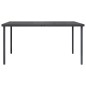 vidaXL Juego de comedor para jardín 7 piezas acero gris antracita vidaXL Juego de comedor para jardín 7 piezas acero gris antracita