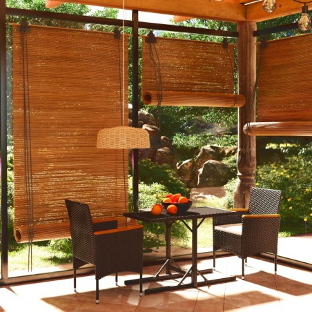 vidaXL Juego de comedor para jardín 3 piezas negro