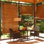 vidaXL Juego de comedor para jardín 3 piezas negro vidaXL Juego de comedor para jardín 3 piezas negro