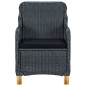 vidaXL Juego de comedor para jardín de 5 piezas gris oscuro vidaXL Juego de comedor para jardín de 5 piezas gris oscuro