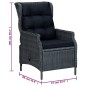 vidaXL Juego de comedor para jardín de 5 piezas gris oscuro vidaXL Juego de comedor para jardín de 5 piezas gris oscuro