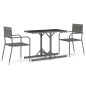 vidaXL Juego de comedor para jardín 3 piezas gris vidaXL Juego de comedor para jardín 3 piezas gris