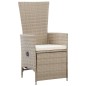 vidaXL Juego de comedor para jardín 5 piezas beige