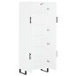 vidaXL Aparador alto madera contrachapada blanco 69,5x34x180 cm vidaXL Aparador alto madera contrachapada blanco 69,5x34x180 cm