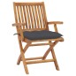 vidaXL Sillas de jardín plegables 6 uds madera maciza teca con cojines vidaXL Sillas de jardín plegables 6 uds madera maciza teca con cojines