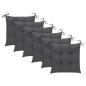 vidaXL Sillas de jardín plegables 6 uds madera maciza teca con cojines vidaXL Sillas de jardín plegables 6 uds madera maciza teca con cojines
