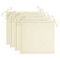 vidaXL Sillas de jardín 4 uds madera maciza de teca con cojines crema vidaXL Sillas de jardín 4 uds madera maciza de teca con cojines crema