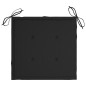 vidaXL Sillas de jardín 6 uds madera maciza de teca cojines negro vidaXL Sillas de jardín 6 uds madera maciza de teca cojines negro