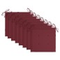 vidaXL Sillas de jardín 8 uds madera maciza teca cojines rojo tinto vidaXL Sillas de jardín 8 uds madera maciza teca cojines rojo tinto