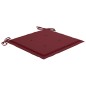 vidaXL Sillas de jardín 8 uds madera maciza teca cojines rojo tinto vidaXL Sillas de jardín 8 uds madera maciza teca cojines rojo tinto